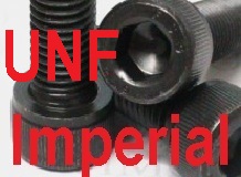 UNf Imperial Socket Head Cap Screws High Tensile 12.9 Plain Black